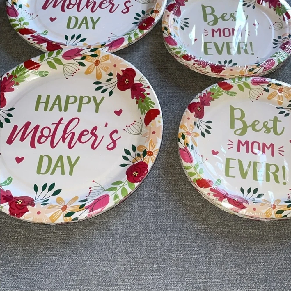 Floral Mother's Day Party Supplies Set